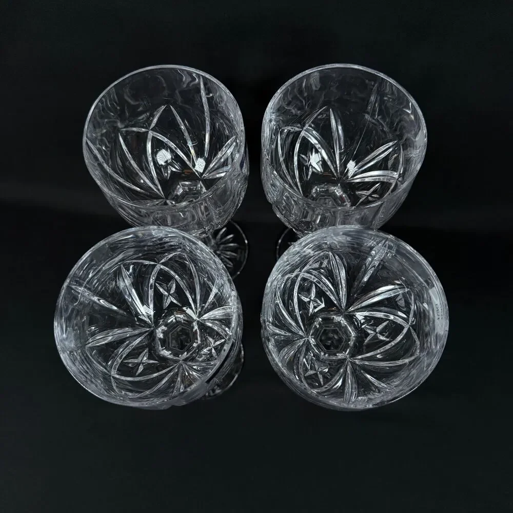 Lot of 4 Marquis by Waterford Crystal glass Goblets Wine Glasses Cut Pattern NEW
